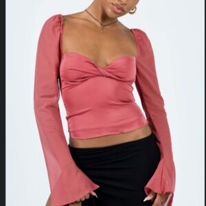 Princess Polly Satin Long Sleeve Shirt